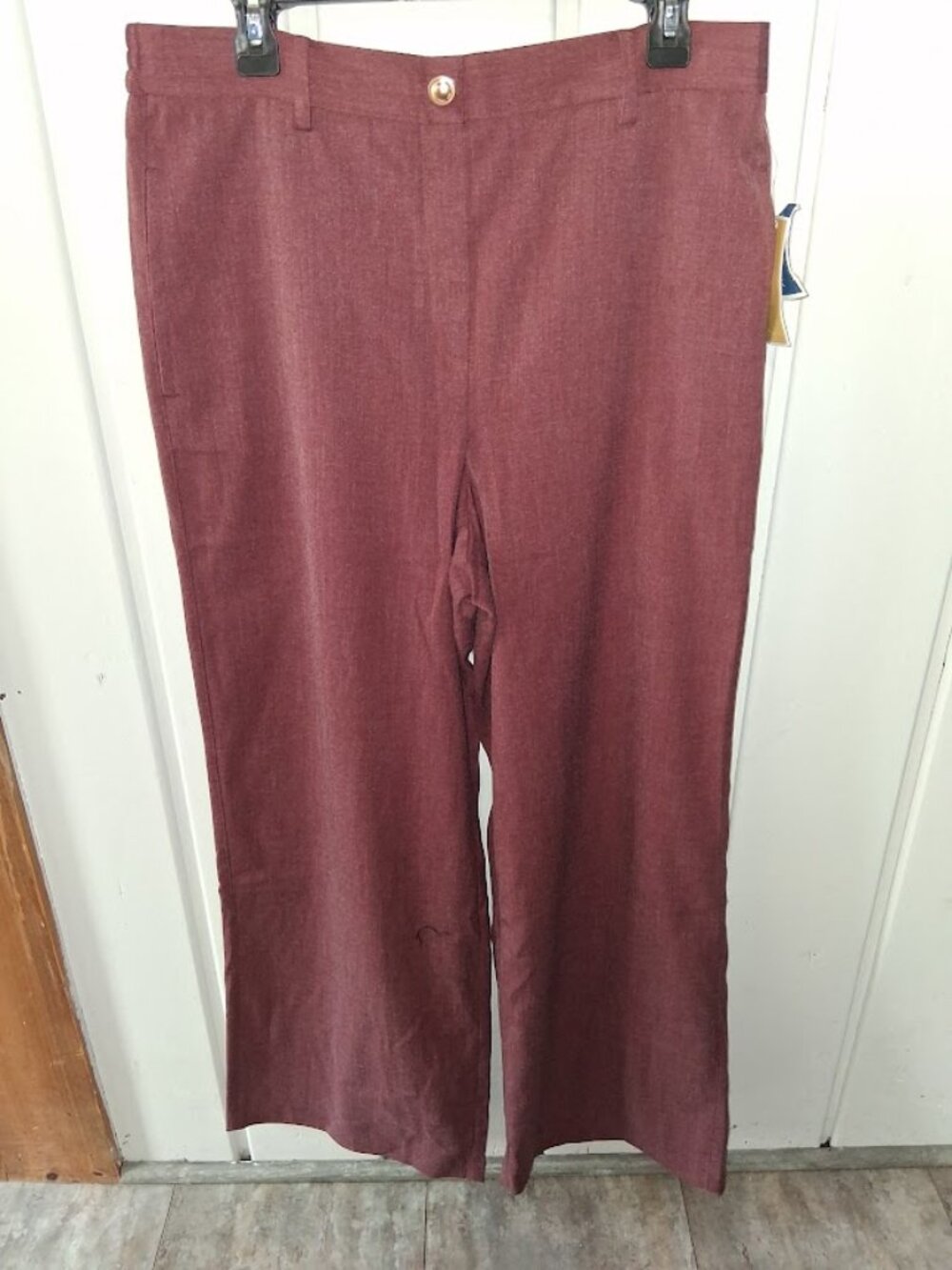 Michael Michael Kors Wide Leg Pull On Elastic Waist Pants Sz L NWT Merlot